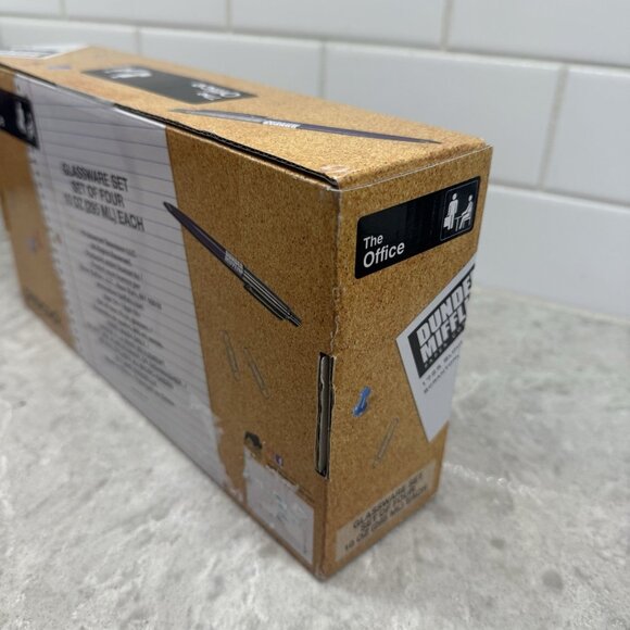 The Office Glassware set of four 10 oz. drinking glasses. Brand new in box - Picture 4 of 6